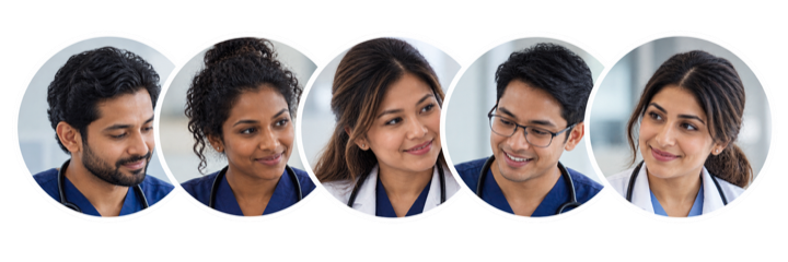 Illustrative portraits of doctors